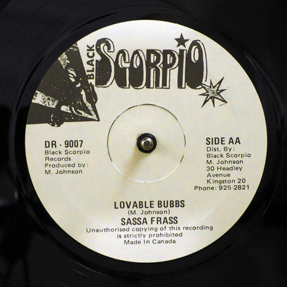 General Trees - Mini Bus (Extended Mix)  /  Sassa Frass - Lovable Bubbs; Version (orig. press) 12" Vinyl Record