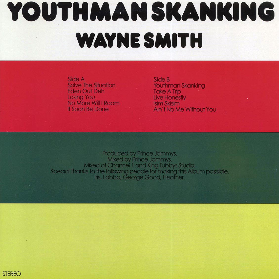 Wayne Smith - Youthman Skanking (2011 FIRST PRESS) Vinyl Record