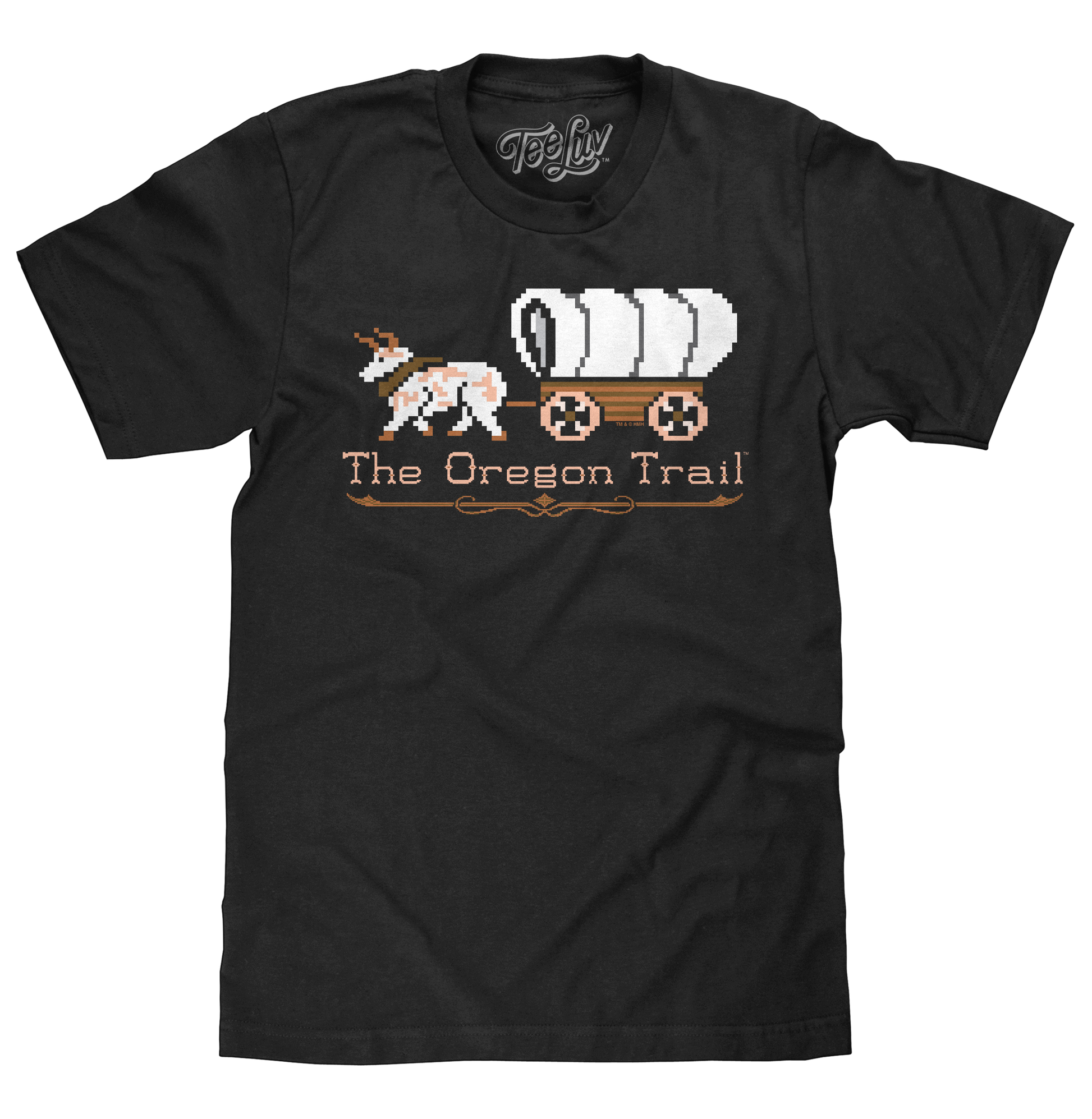 The Oregon Trail Shirt Video Game Logo Mens T Shirt Officially Licensed Black