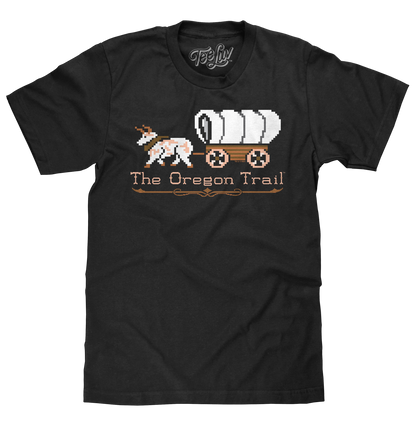 The Oregon Trail Shirt Video Game Logo Mens T Shirt Officially Licensed Black