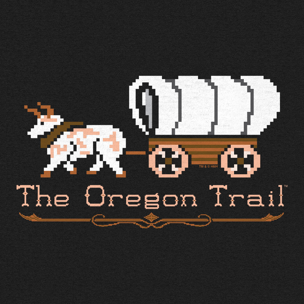 The Oregon Trail Shirt Video Game Logo Mens T Shirt Officially Licensed Black