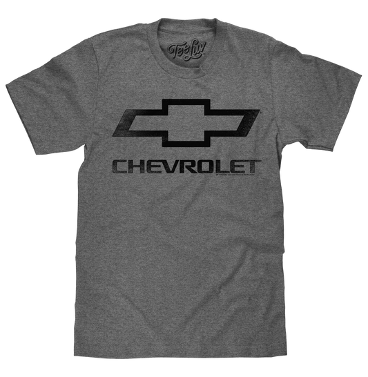 Faded Chevrolet Bowtie Car Logo Mens T Shirt Officially Licensed Graphite Heather