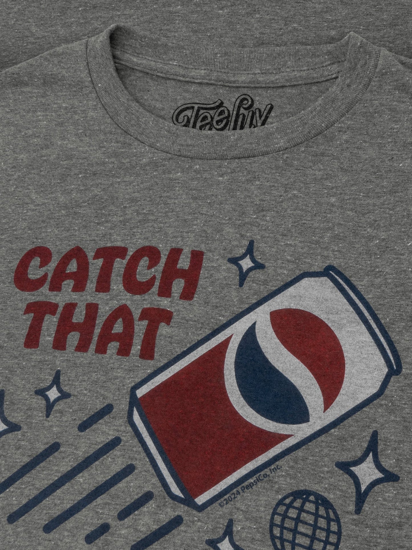 Retro Catch THat Officially Licensed Pepsi Spirit Soda Logo Mens T Shirt Officially Licensed Graphite Heather