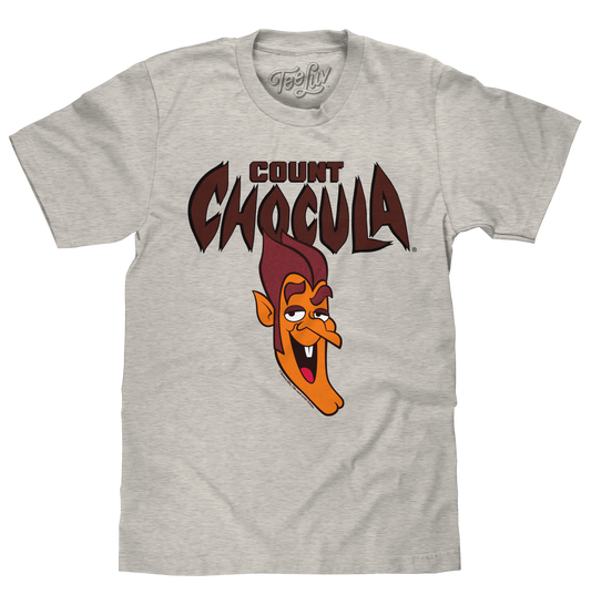 Retro Count Chocula Monster Cereal Mascot Mens T Shirt Officially Licensed Oat Heather