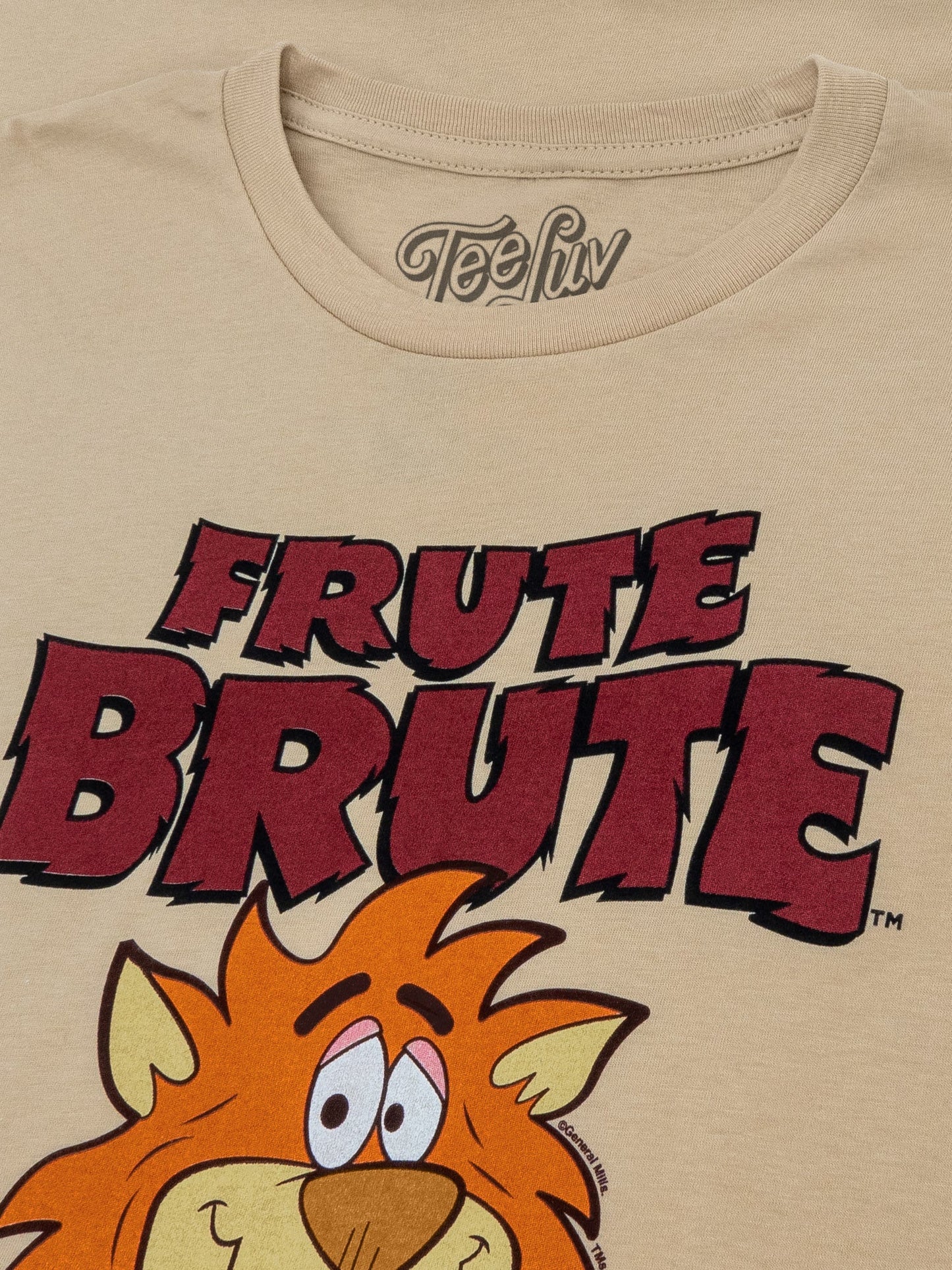 Frute Brute Cereal Retro 70s Cartoon Werewolf Mens T Shirt Officially Licensed Cream