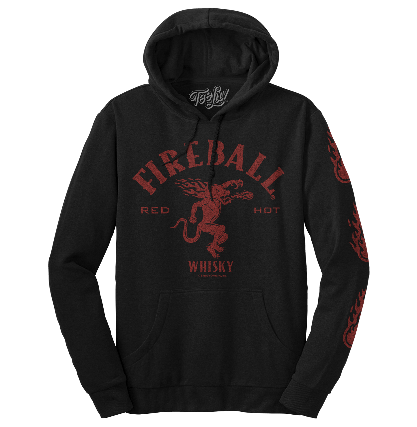 Fireball Whisky Dragon Hooded Sweatshirt Hoodie Officially Licensed - Black