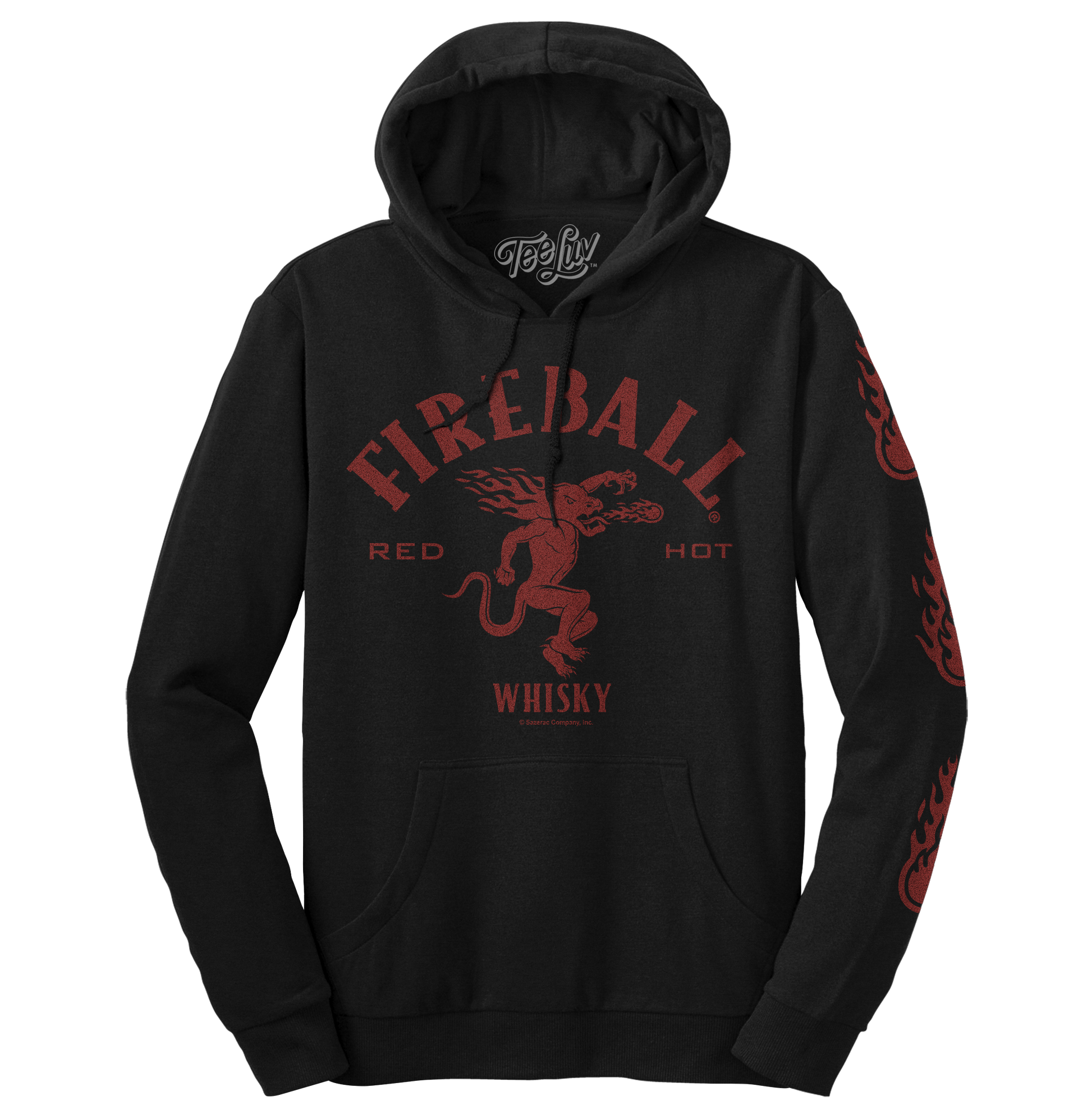 Fireball Whisky Dragon Hooded Sweatshirt Hoodie Officially Licensed - Black