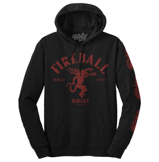 Fireball Whisky Dragon Hooded Sweatshirt Hoodie Officially Licensed - Black