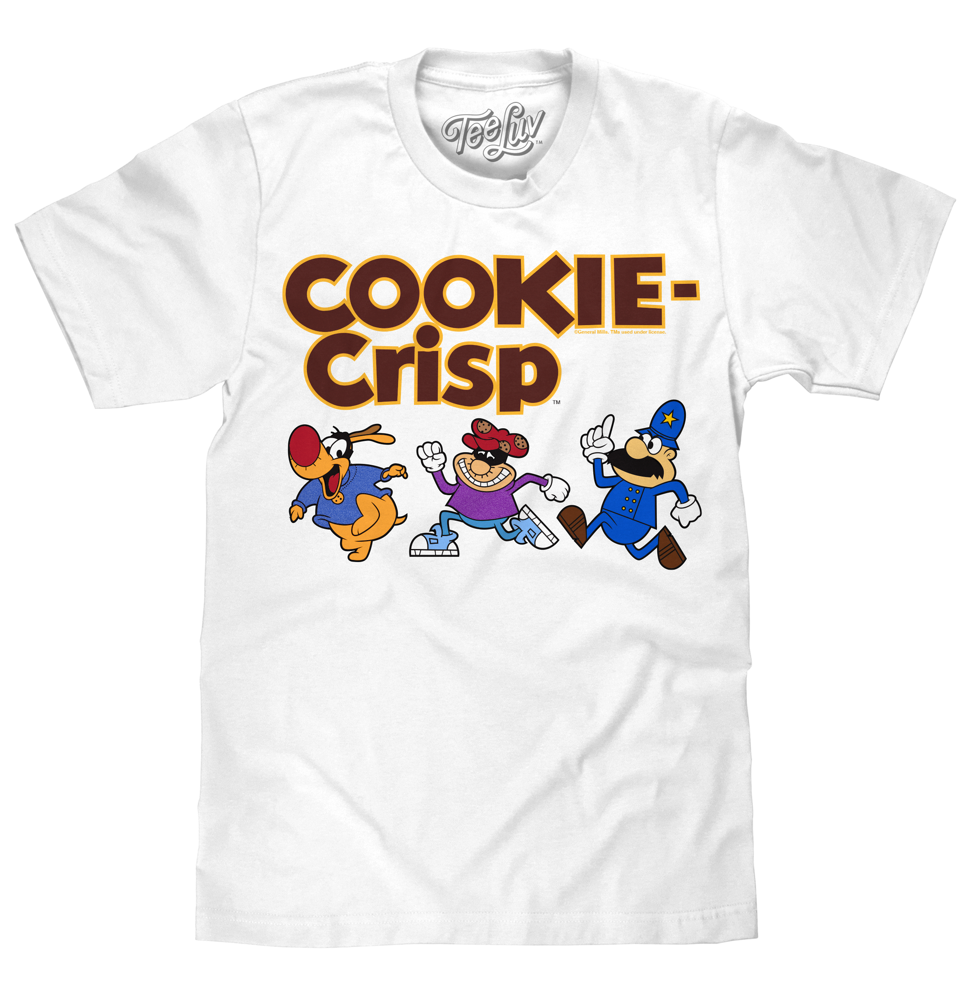 Cookie Crisp Cereal Mascot Mens T Shirt Officially Licensed White
