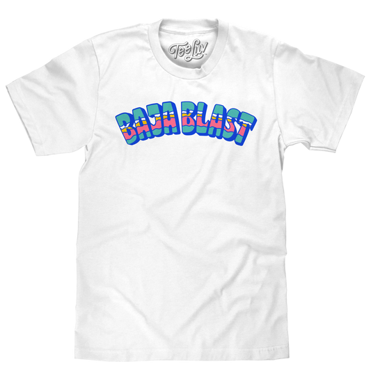 Mtn Dew Baja Blast Soda Tropical T-Shirt - White