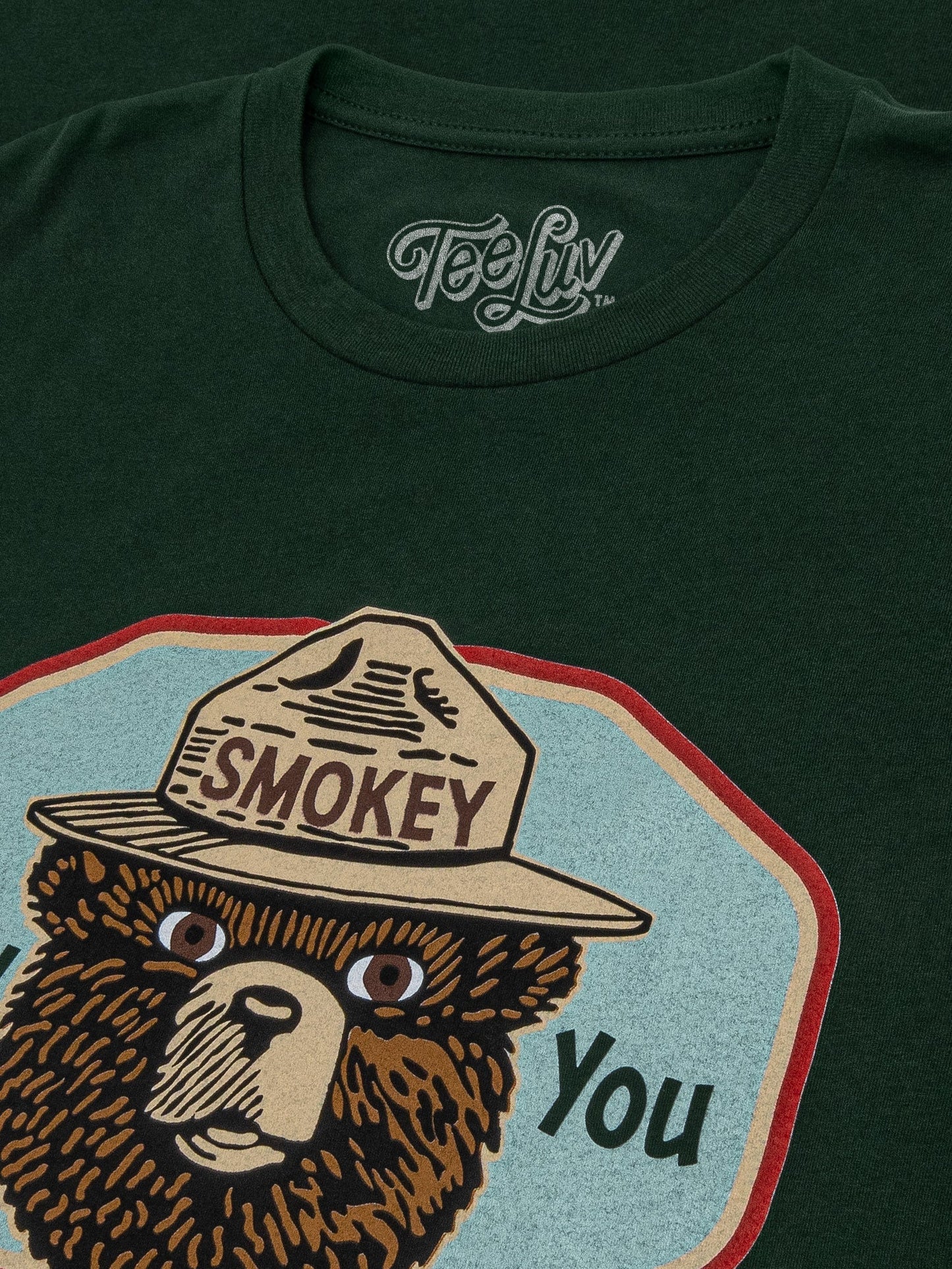 Smokey Bear Only You Can Prevent Wildfires Mens T Shirt Officially Licensed Forest Green