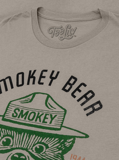 Est 1944 Smokey Bear Shirt Only You Can Prevent Wildfires Mens T Shirt Officially Licensed Light Gray