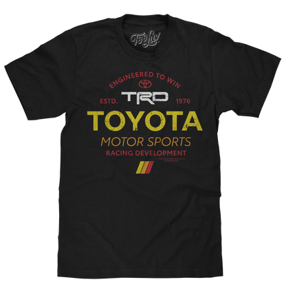 Toyota TRD Motor Sports Racing Development Mens T Shirt Officially Licensed Black