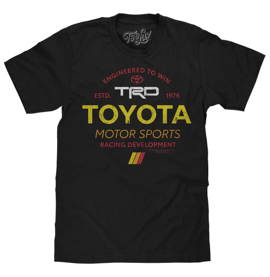 Toyota TRD Motor Sports Racing Development Mens T Shirt Officially Licensed Black