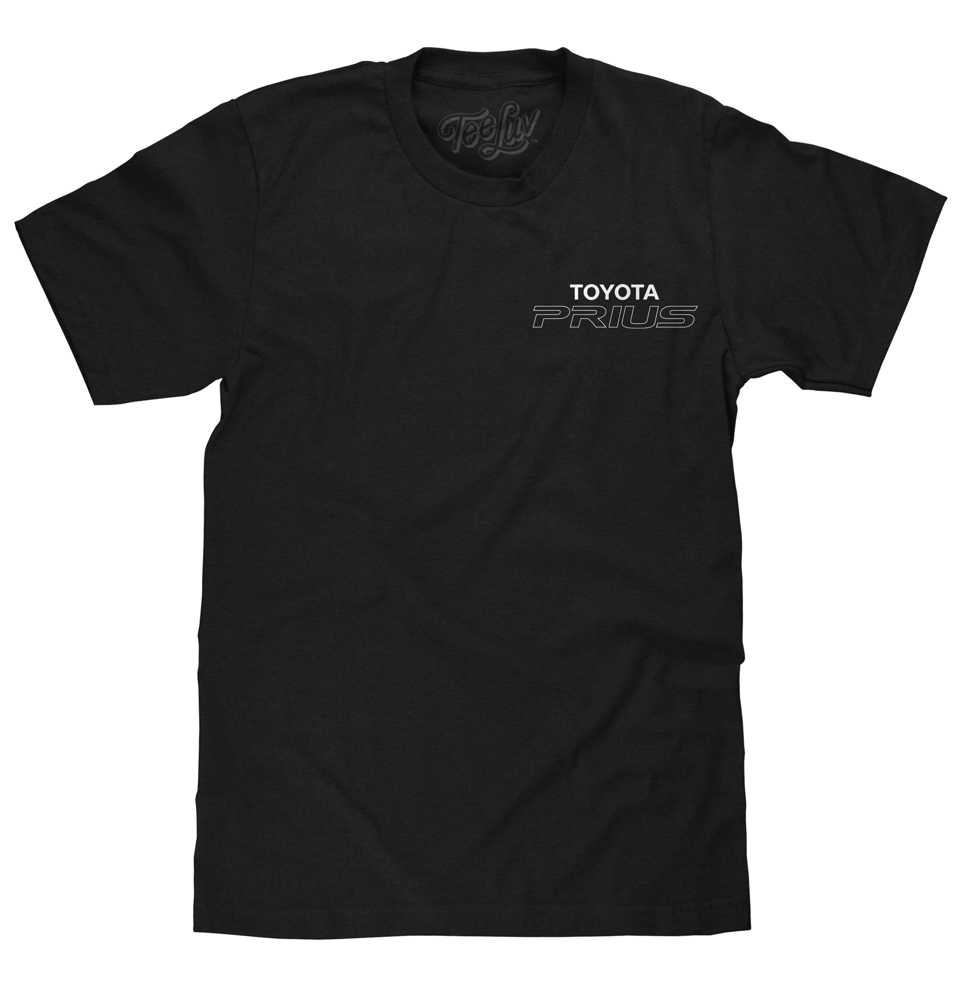Toyota Prius Passion for the Planet Front and Back Print T-Shirt - Black