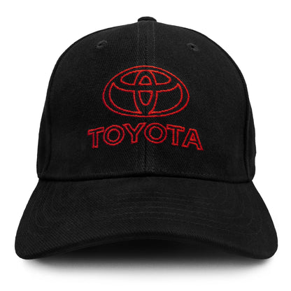 Toyota Oval Car Emblem Baseball Cap Hat Officially Licensed - Black