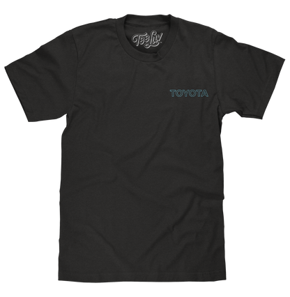Toyota Supra Double Sided 80s Graphic Mens T Shirt Officially Licensed Black