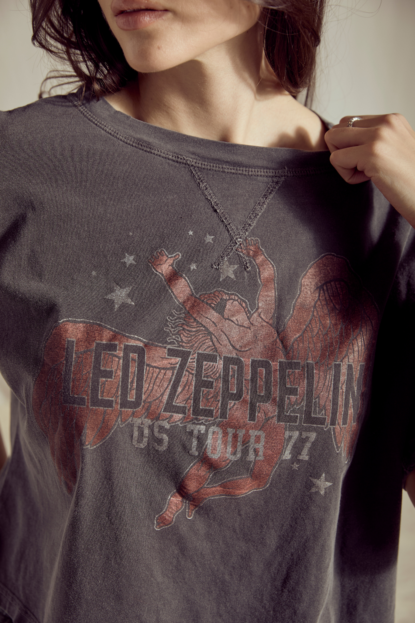 Led Zeppelin Rock & Roll 77 Womens Tee Shirt