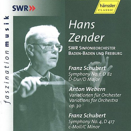 Schubert / Webern / Zender / Swr Radio So Freiburg - Symphony 1 D Major / Variations For Orchestra Op30 - Music CD