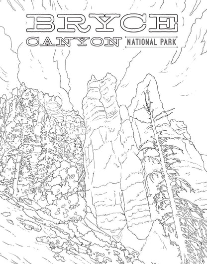 The National Parks Poster Coloring Book