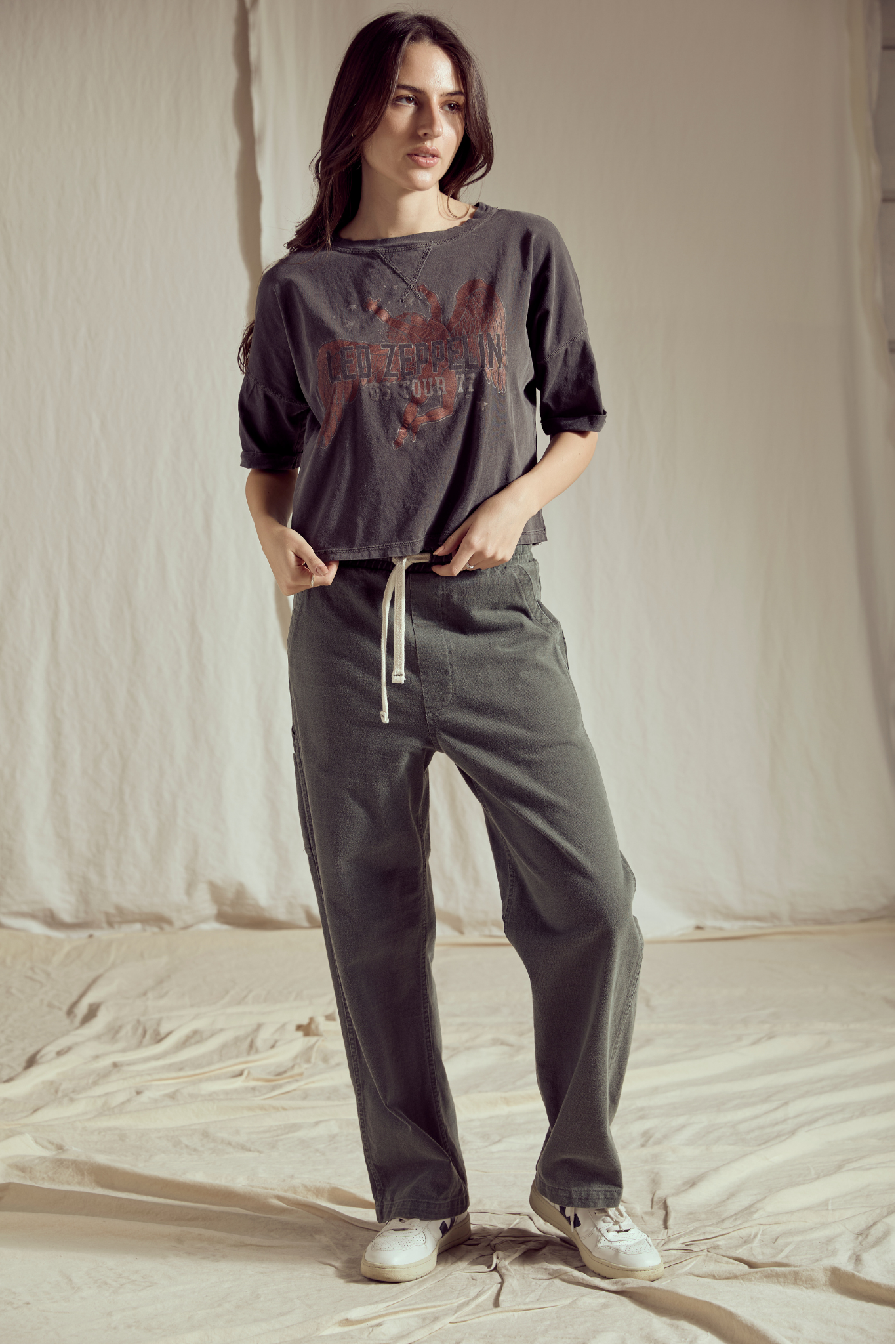 Led Zeppelin Rock & Roll 77 Womens Tee Shirt