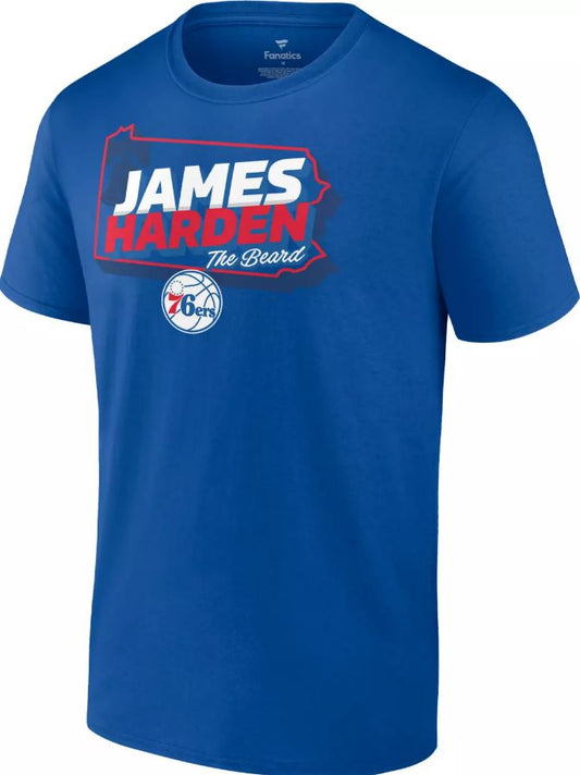 James Harden Hometown Philadelphia 76ers Royal Blue T-Shirt