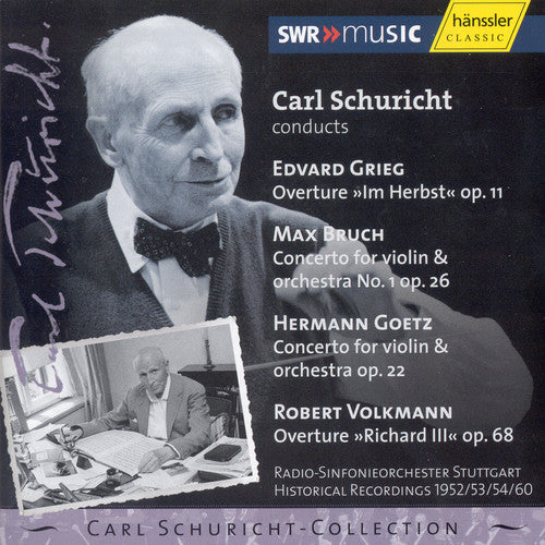 Schuricht / Grieg / Bruch / Goetz / Volkmann - Concerto For Violin & Orchestra - Music CD