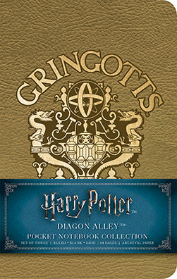 Harry Potter: Diagon Alley Pocket Notebook Collection (Set of 3)