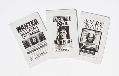 Harry Potter: Wanted Posters Pocket Notebook Collection (Set of 3)