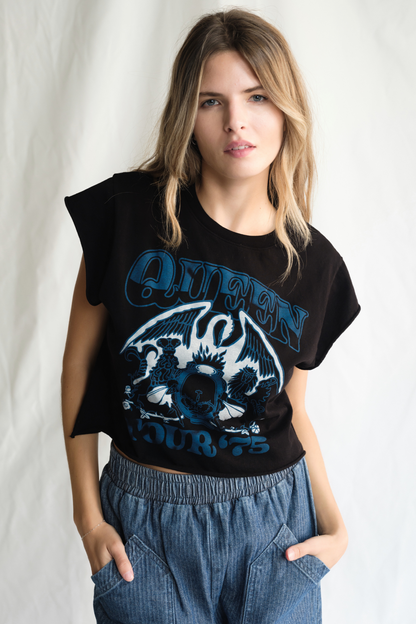 Queen Tour of 75 Womens Top Shirt Black