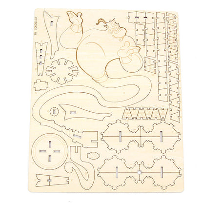 IncrediBuilds: Disney's Aladdin: Genie Book and 3D Wood Model