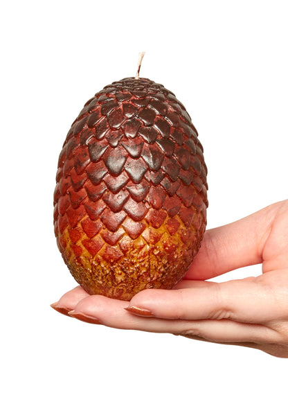 Game of Thrones: Sculpted Dragon Egg Candle [Red]