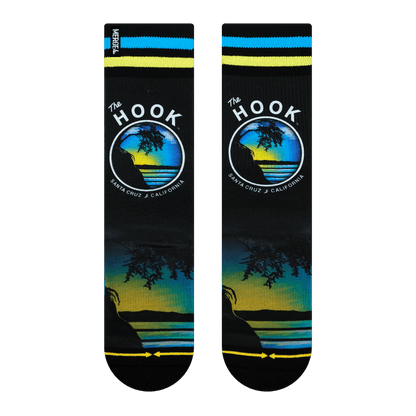 Slidertown The Hook Blue Sky Adult Crew Socks
