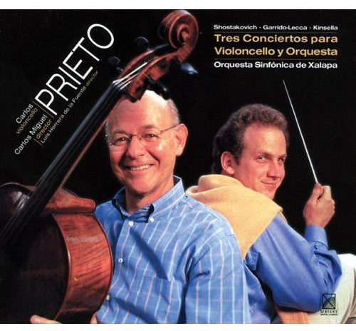 the album cover for Carlos Prieto - 3 Cello Concertos
