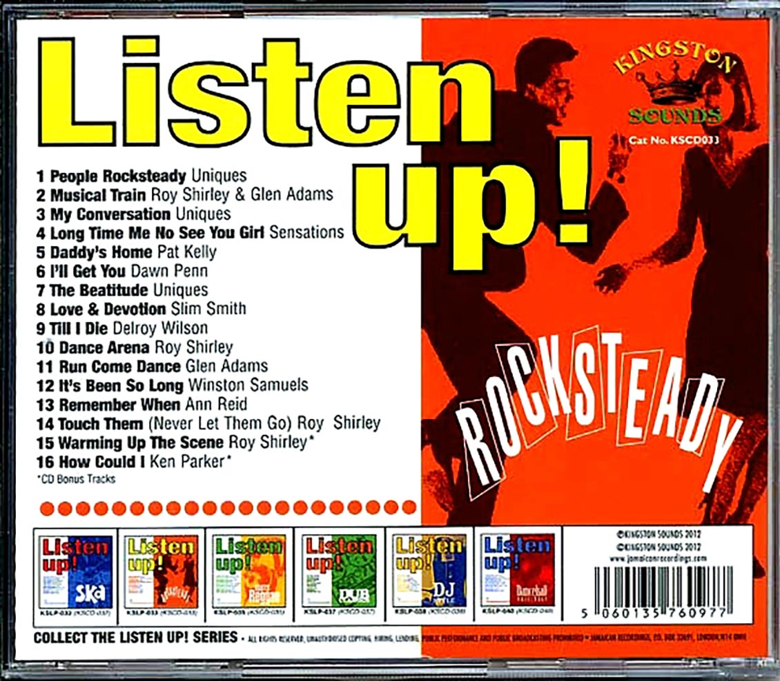 The Uniques Slim Smith Dawn Penn Pat Kelly Etc Listen Up Rock Steady Music CD