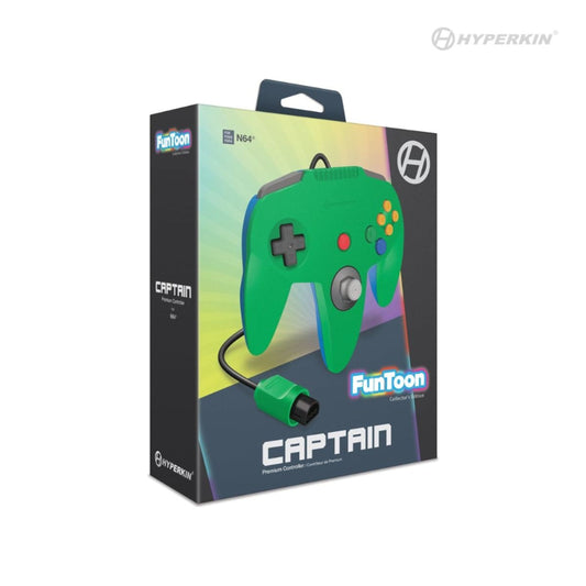 Hyperkin - N64 Controller Captain Premium: Hero Green - Hyperkin