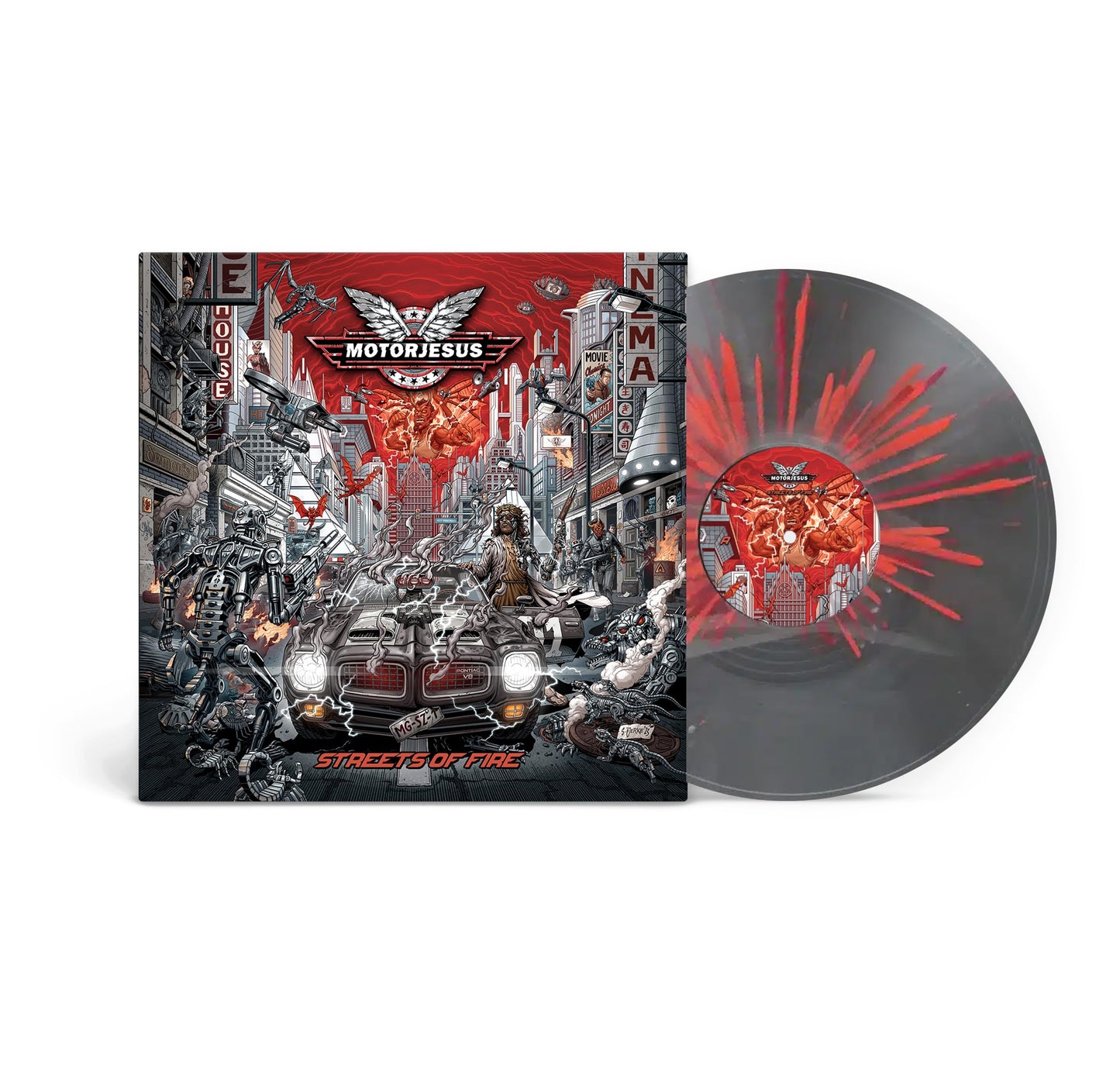 Motorjesus - Streets Of Fire (Tour Edition) [LP] Vinyl Record Album Cover