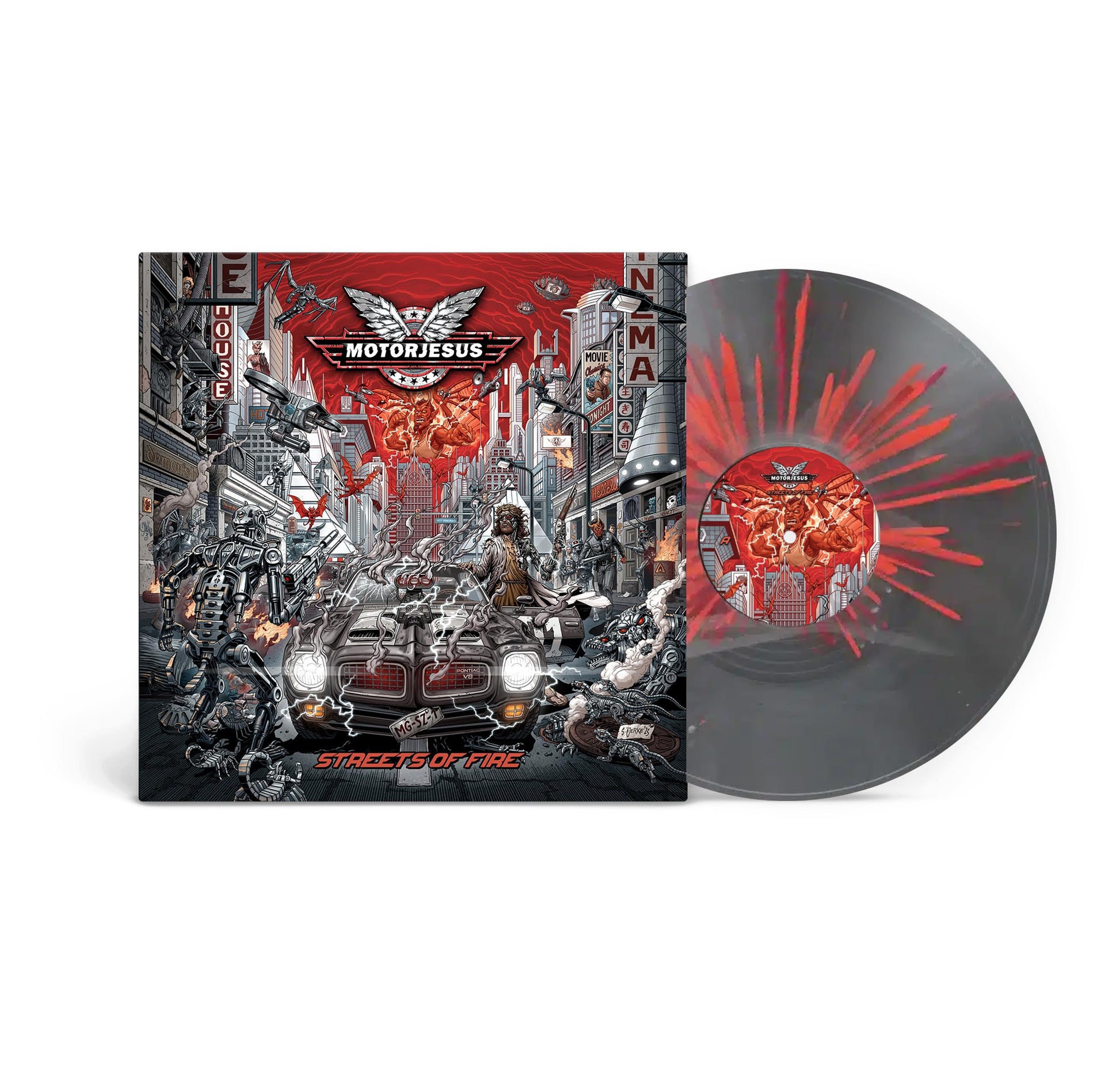 Motorjesus - Streets Of Fire (Tour Edition) [LP] Vinyl Record Album Cover