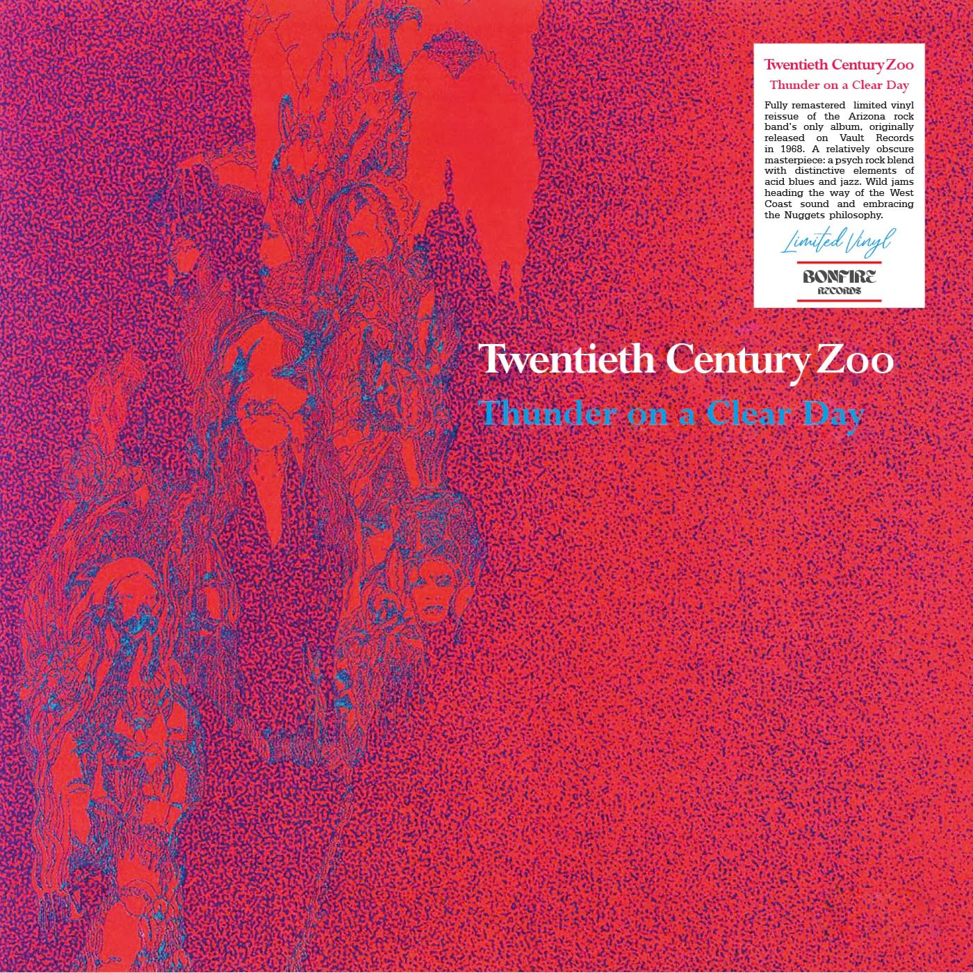 Twentieth Century Zoo - Thunder On A Clear Day [RSD Essential Pink w/Sky Blue Splatter LP] Vinyl Record Album Cover