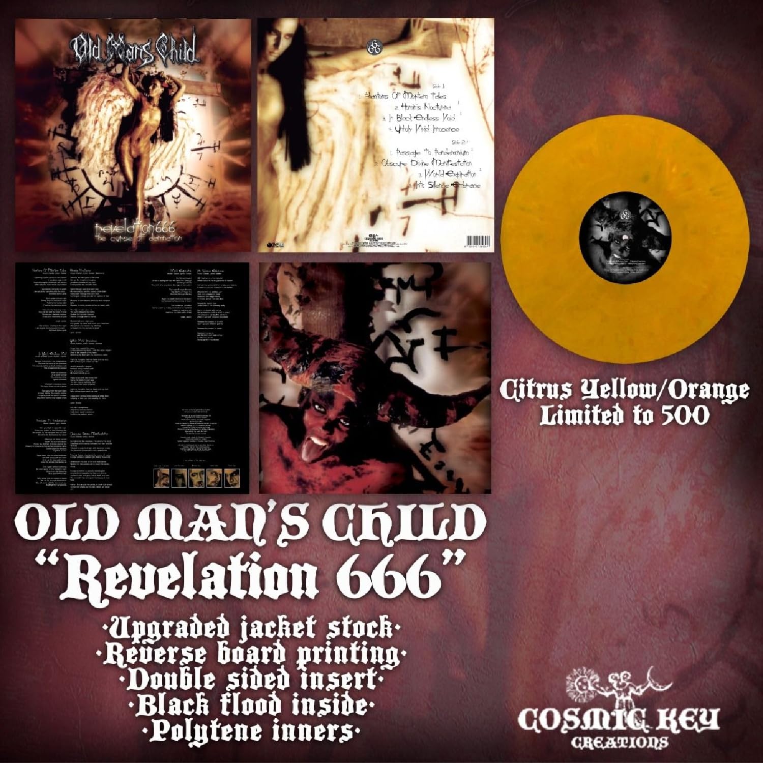 Old Man's Child - Revelation 666 (The Curse Of Damnation) [Colored Vinyl] Vinyl Record Album Cover
