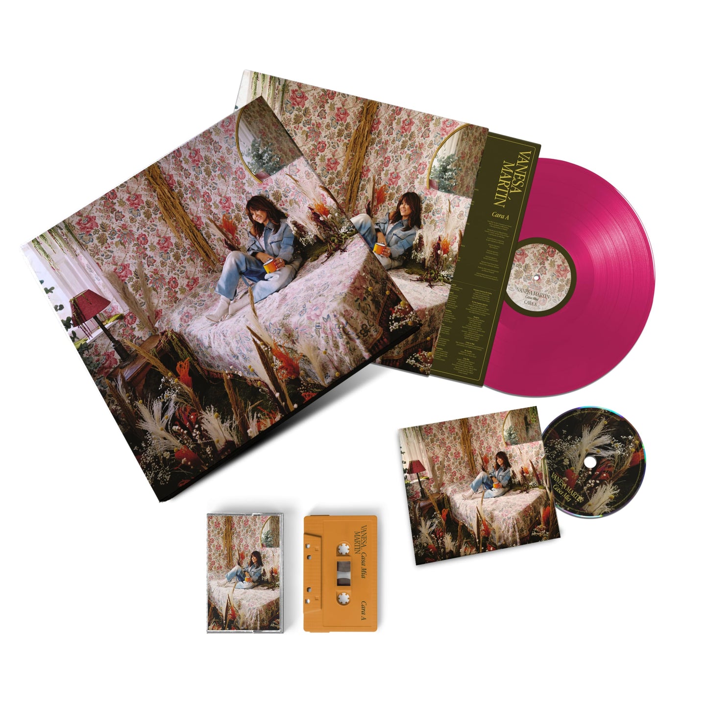 Vanesa Martin - Casa Mia - Fucsia Vinyl Box Set + Cd + Casette [LP] Vinyl Record Album Cover