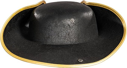 Pirate Hat Tricorn Faux Leather Colonial Renaissance Halloween Cosplay Costume Hat