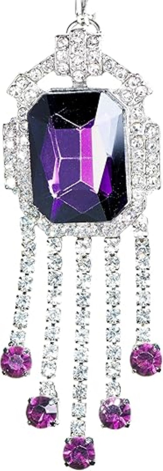 Purple Orchid Necklace Pendant Halloween Cosplay Costume Accessory