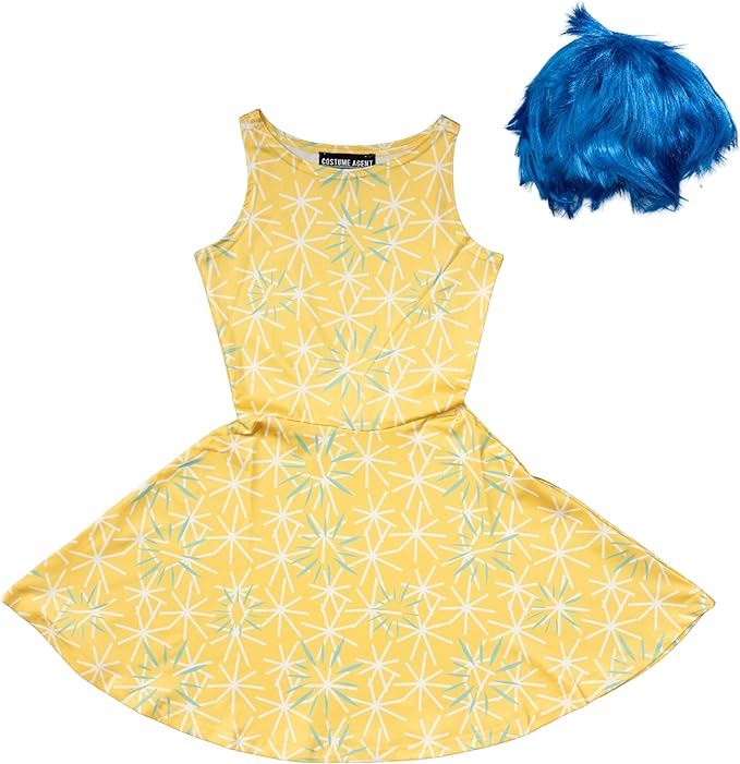 Juniors Joy Cartoon Character Halloween Cosplay 2-Piece Costume Set