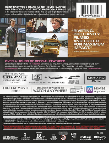 Dirty Harry - Limited Edition Steelbook (4K Ultra HD + Digital)