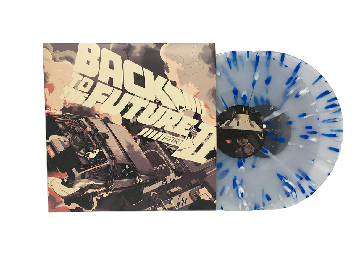 Back to the Future Part II Original Soundtrack (Limited Edition Clear W/ Electric Blue Splatter Colored Vinyl) Vinyl Record