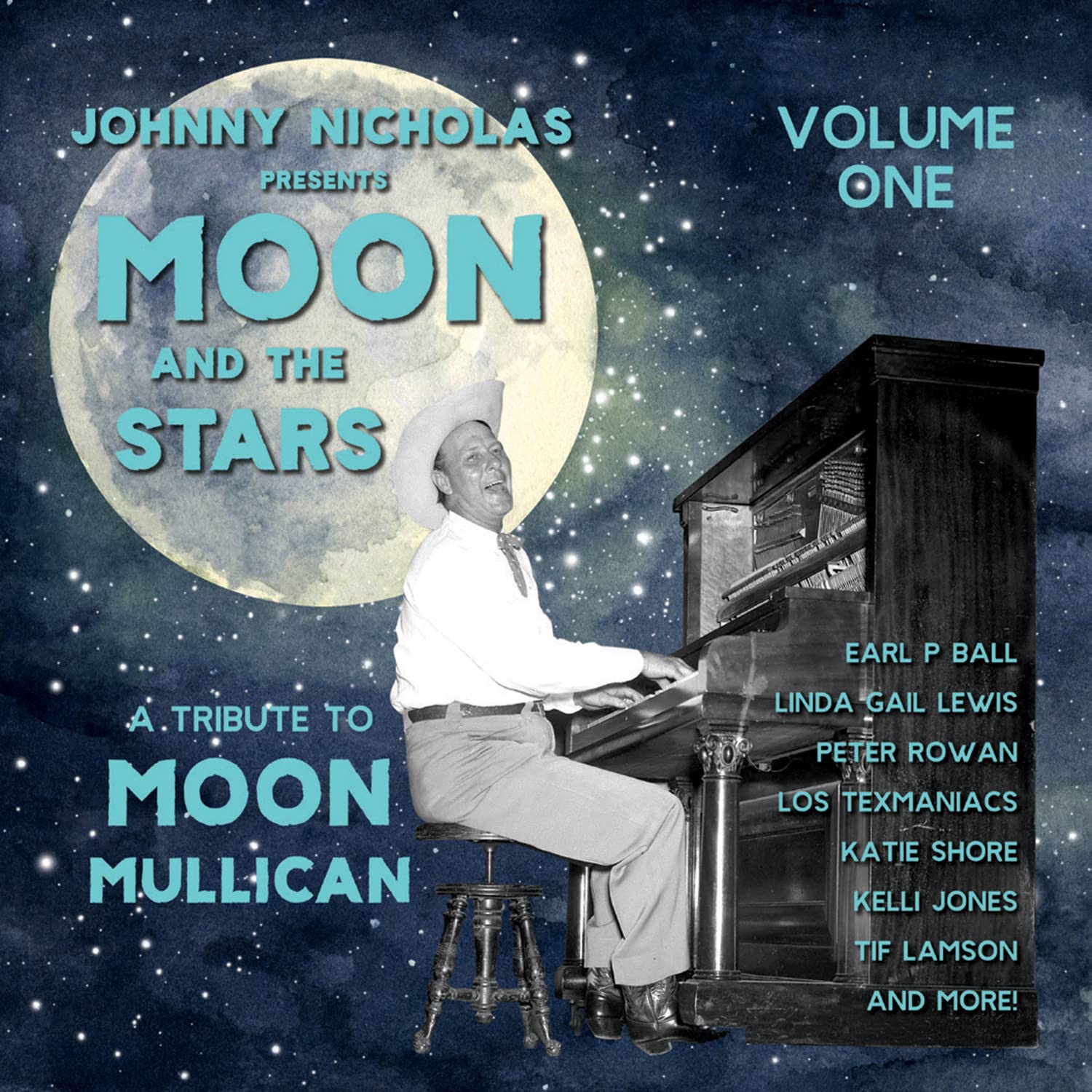 Various Artists - Moon & Stars: Tribute To Moon Mullican 1 (Various Artists) [LP] Vinyl Record Album Cover