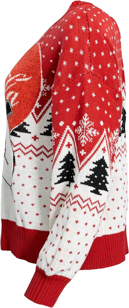 Coca Cola Heart Polar Bear Drinking Sweater