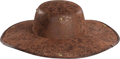 Pirate Hat Tricorn Faux Leather Colonial Renaissance Halloween Cosplay Costume Hat