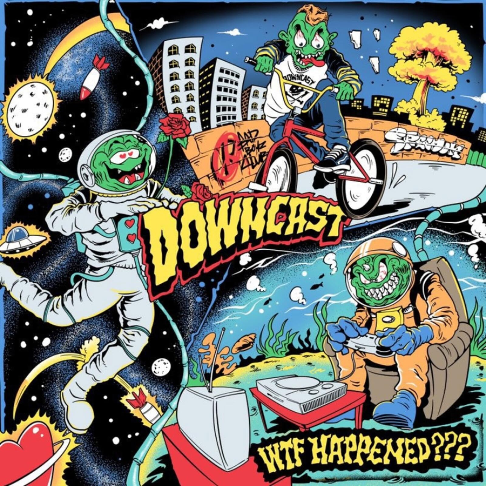 Downcast - Wtf Happened [Colored Vinyl] (Ylw) (Uk) Vinyl Record Album Cover